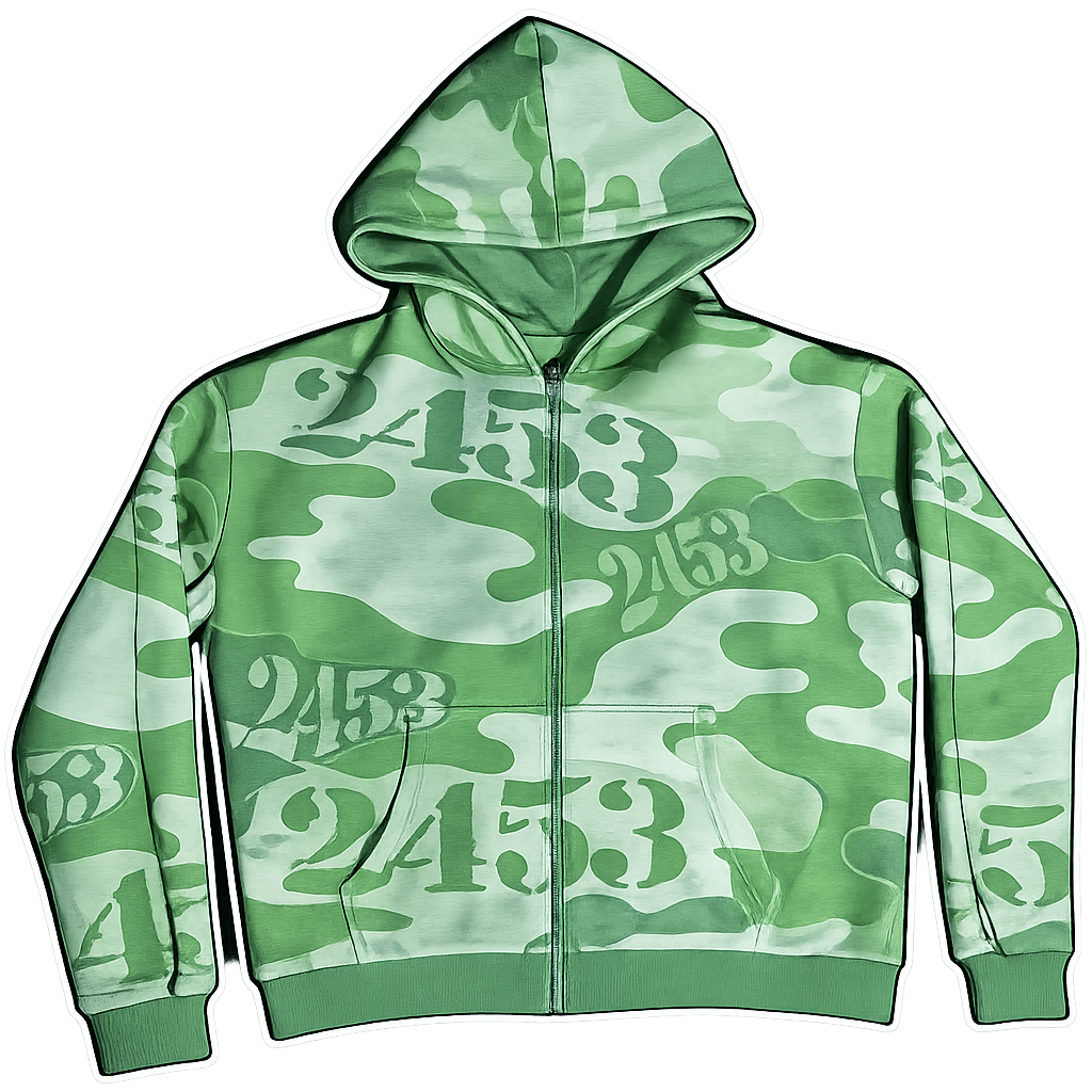 Green 2453 Reversible Zip up
