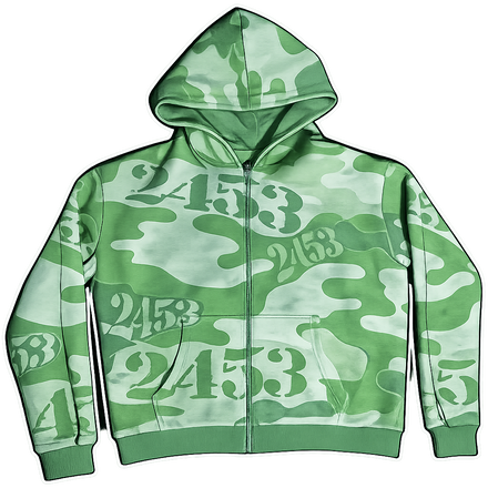 Green 2453 Reversible Zip up