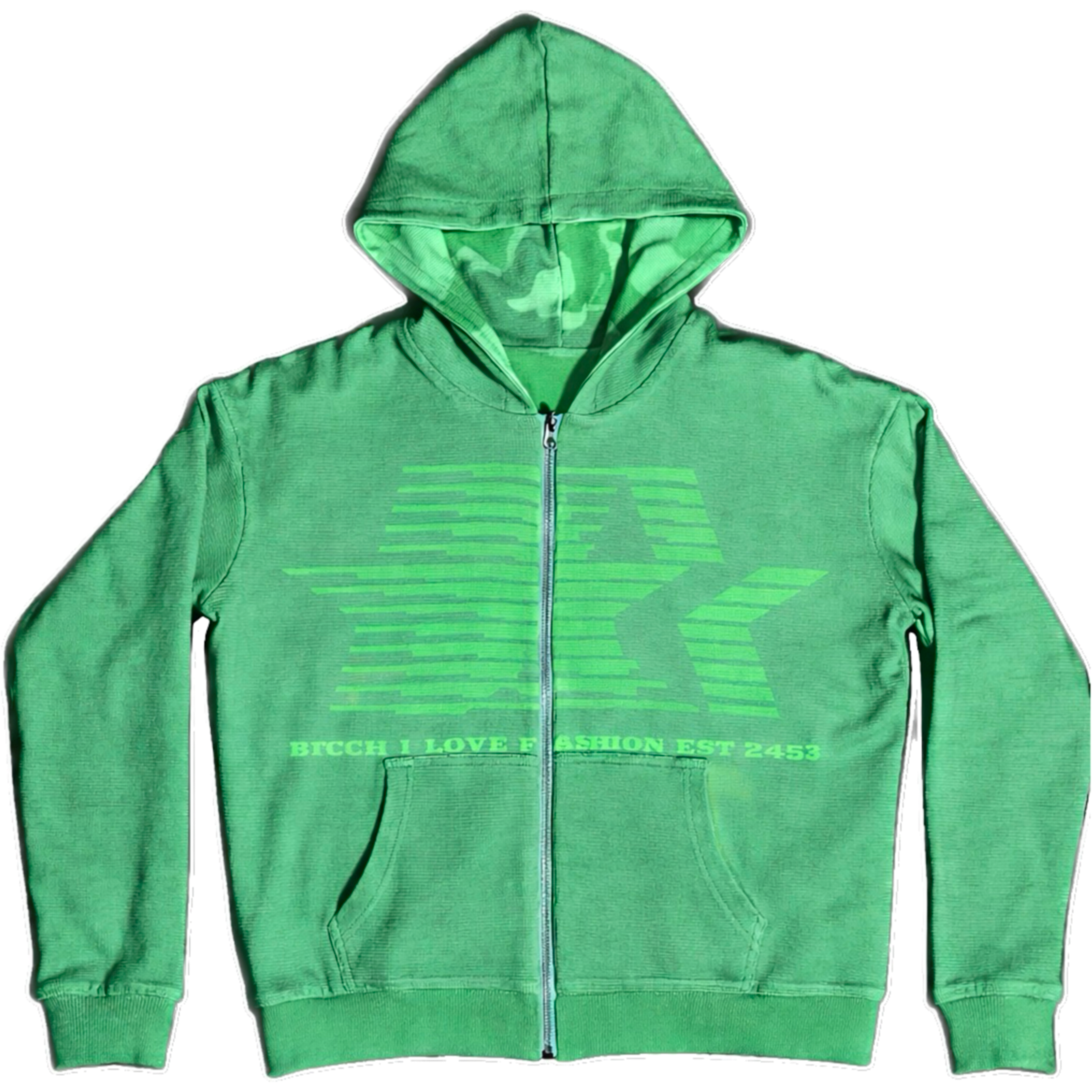 Green 2453 Reversible Zip up